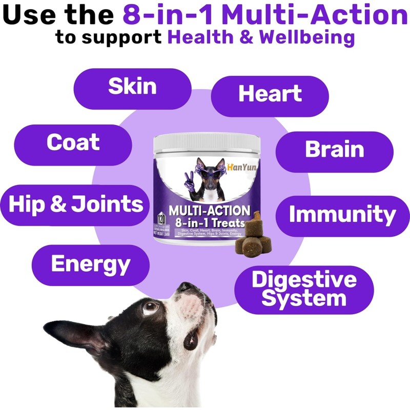 Pet Multivitamin Manufacturer - Private Label 8-in-1 Multivitamin 120 Chewable Tablets Health Care