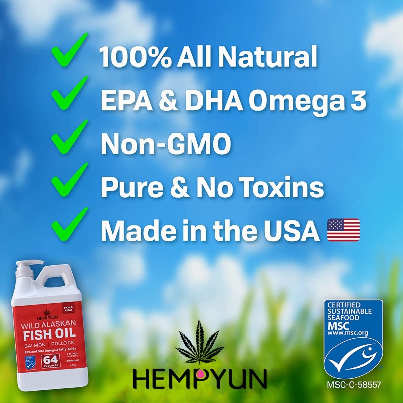 Pet Fish Oil Factory - Salmon Oil Fish Oil Omega 3 Liquid Food Supplement Skin Coat Joints