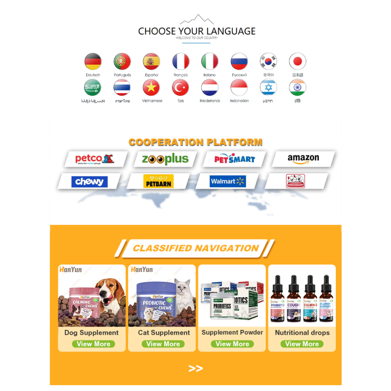 Pet Cat Multivitamin Supplier - HANYUN 10 in 1 Cat Multivitamin Glucosamine Essential Supplements