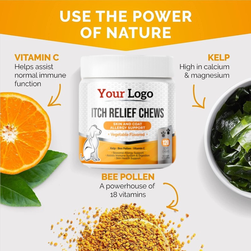 Pet Allergy Relief Manufacturer - Wholesale Dog Allergy Relief Chews Itching Skin Treatment