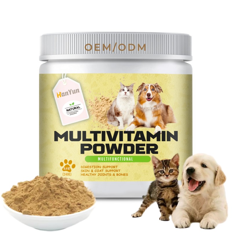 Pet Cat Multivitamin Supplier - Hanyun Wholesale Cat Multivitamin Powder Skin Coat Health Digestion