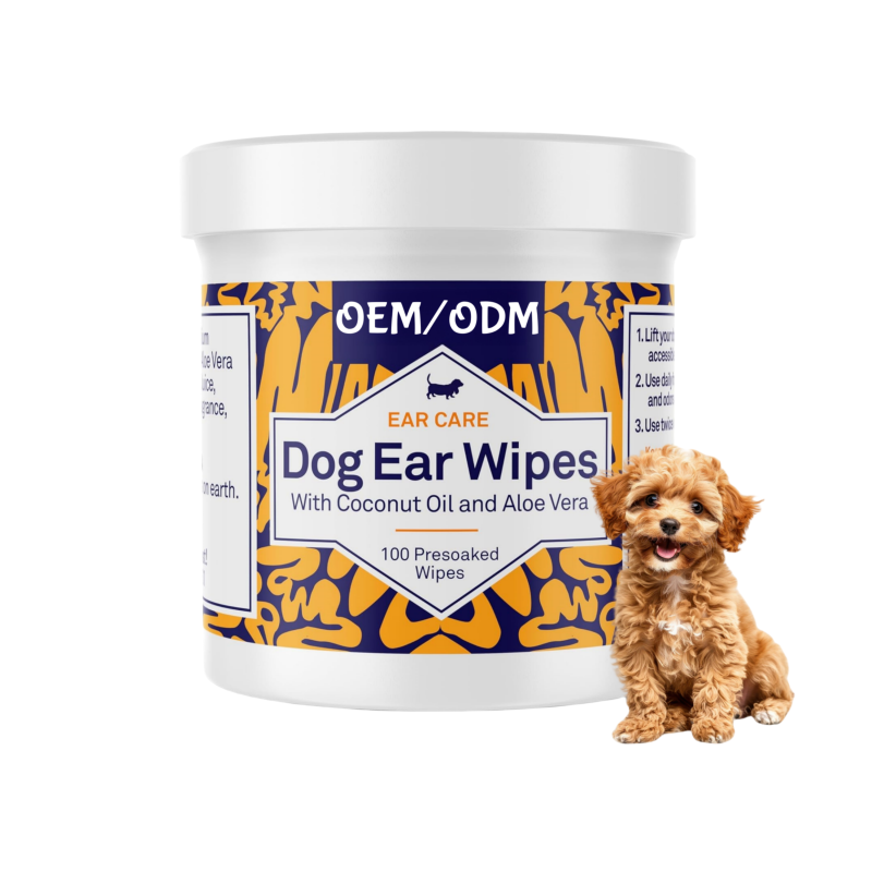 Pet Ear Cleaner Factory - OEM ODM Custom Dog Ear Cleaner Wipes Soft Cotton Pads Coconut Oil Aloe