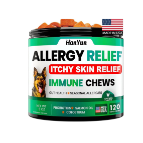 Pet Allergy Chews Factory - OEM Dog Allergy Chews Immune Bites Hot Spots Itch Relief Salmon Oil