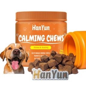 Pet Calming Chews Factory - Hanyun Pure OEM ODM Anxiety Relief Soft Chews Custom Flavor Dog Supplement