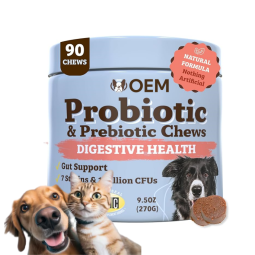 Pet Probiotic Chews Manufacturer - Hanyun Probiotics 90 Chews Digestive Enzymes Gut Health Immune