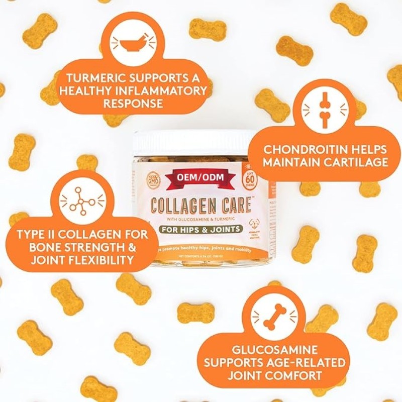 Pet Collagen Supplement Supplier - Private Label Natural Soft Chews for Joint Health Mobility