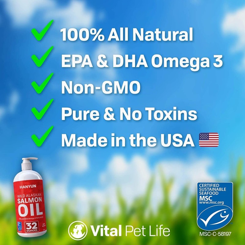 Pet Fish Oil Manufacturer - Fish Oil Wild Alaskan Salmon Oil EPA DHA Liquid Skin Coat Joints