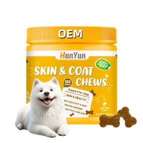 Pet Omega Supplement Manufacturer - OEM Hanyun Skin Coat Soft Chews for Dogs Cats Soft Shiny