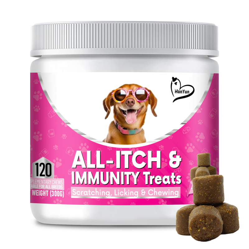Pet Itch Support Supplier - HANYUN Manufacturer 120 Natural Itch Support Treats Scratching Licking