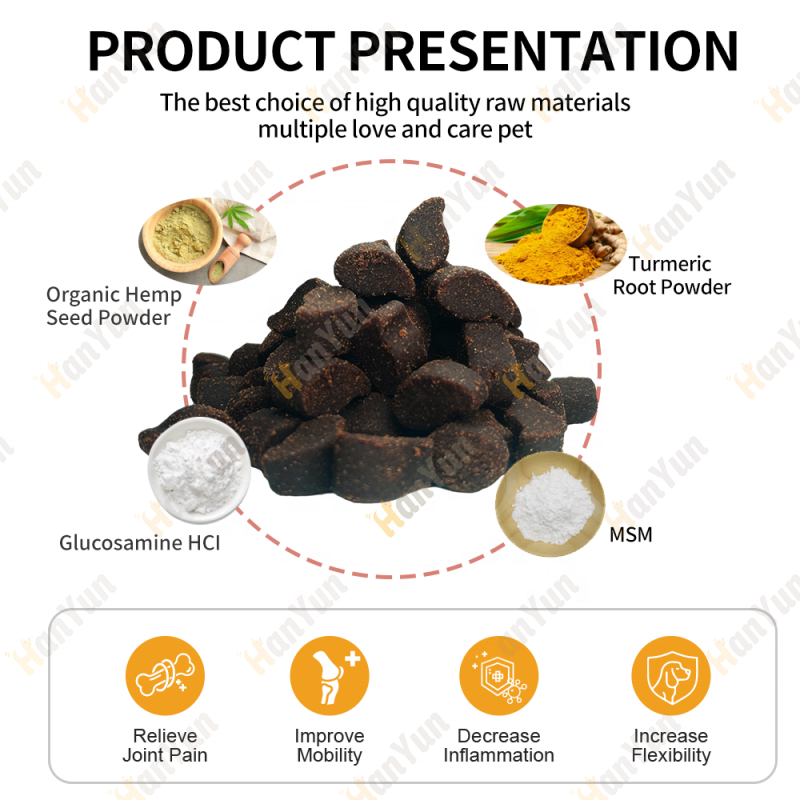 Pet Joint Treats Manufacturer - Hip Joint Supplement Glucosamine Chondroitin MSM Turmeric Pain Relief