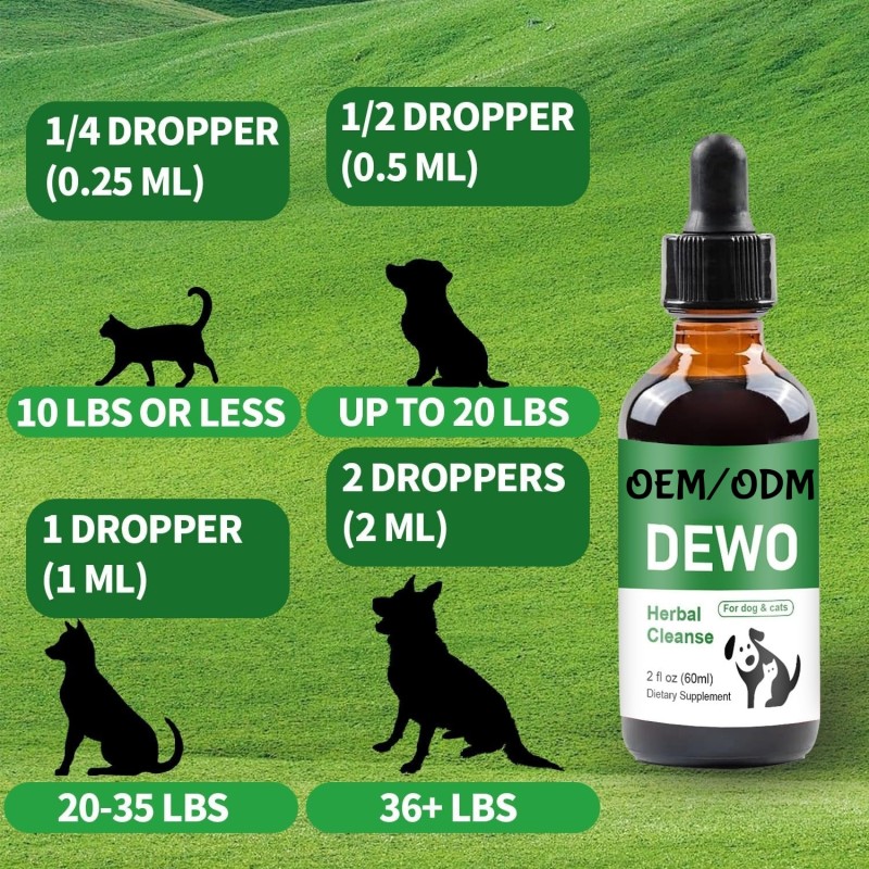 Pet Herbal Supplement Manufacturer - Cats Dogs Liquid Herbal Supplement Intestinal Defense Cleans