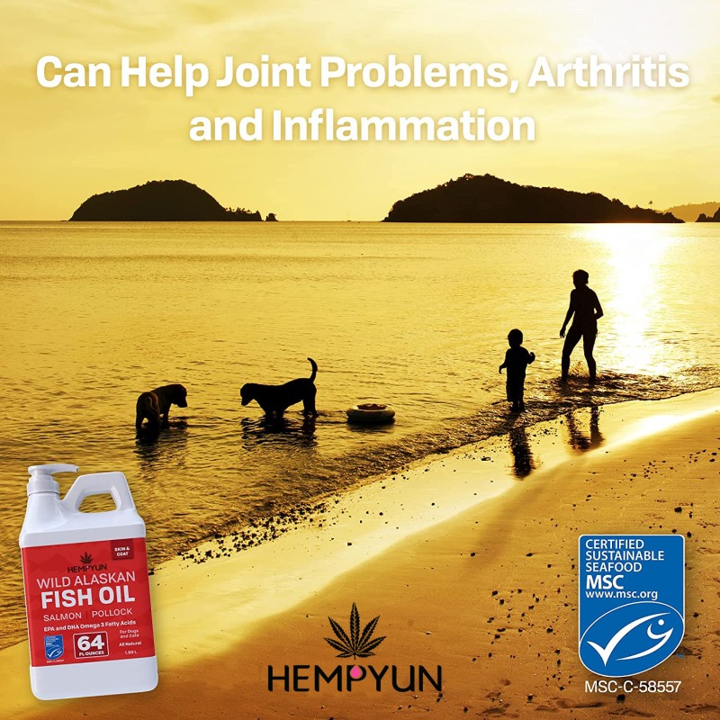 Pet Fish Oil Factory - Salmon Oil Fish Oil Omega 3 Liquid Food Supplement Skin Coat Joints