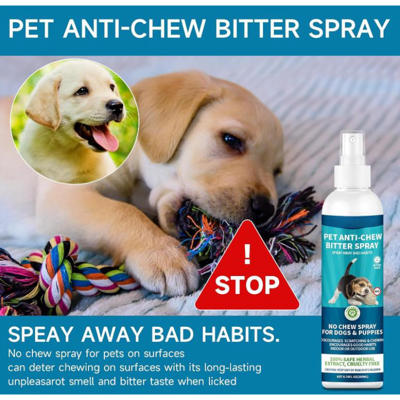 Pet Training Spray Manufacturer - No Chew Bitter Apple Spray Stop Chewing Licking Furniture