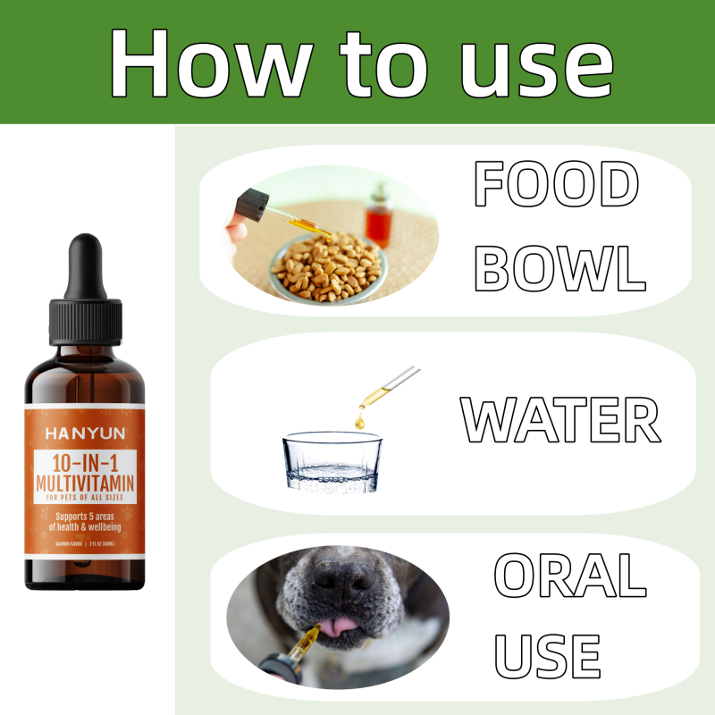Pet Liquid Multivitamins Factory - Pet 10 in 1 Multivitamins Liquid Food Dropper Digestion Immune