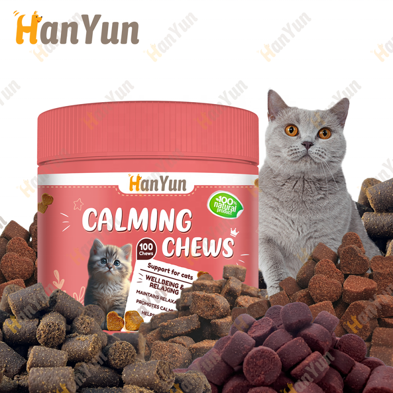 Pet Calming Chews Factory - Dogs Cats Supplement Calming Chews for Cats Anxiety Stress Relief