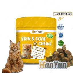 Pet Salmon Oil Supplier - Hanyun Wholesale Salmon Oil Omega 3 Skin Coat Soft Chews for Cats
