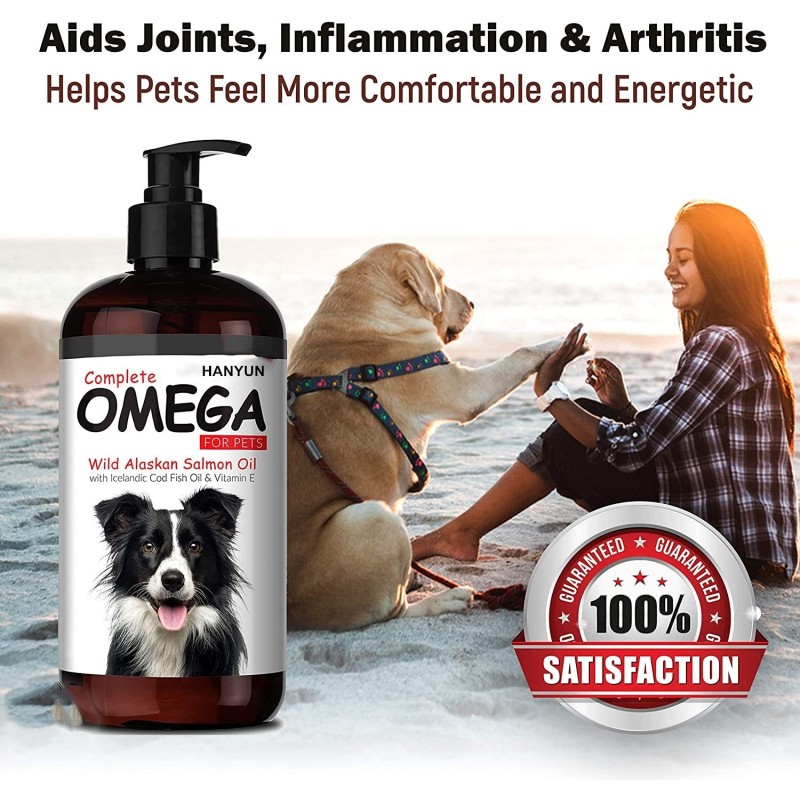 Pet Fish Oil Manufacturer - Hanyun Salmon Oil for Dogs Cats Skin Coat Fish Oil Allergy Itch