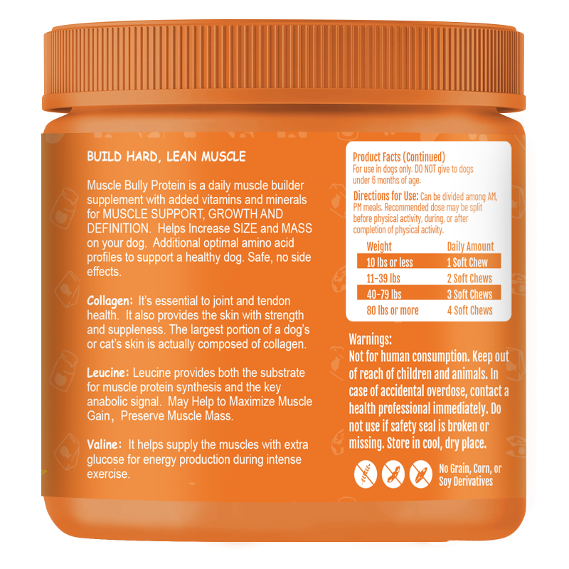 Pet Muscle Supplement Supplier - Professional Custom Brand Dog Muscle Soft Chews Immune System