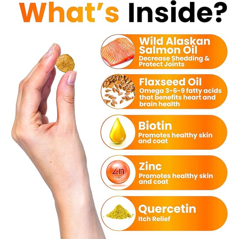 Pet Omega Chews Manufacturer - OEM Factory Natural Dog Omega 3 Chews Joint Skin Coat Shiny