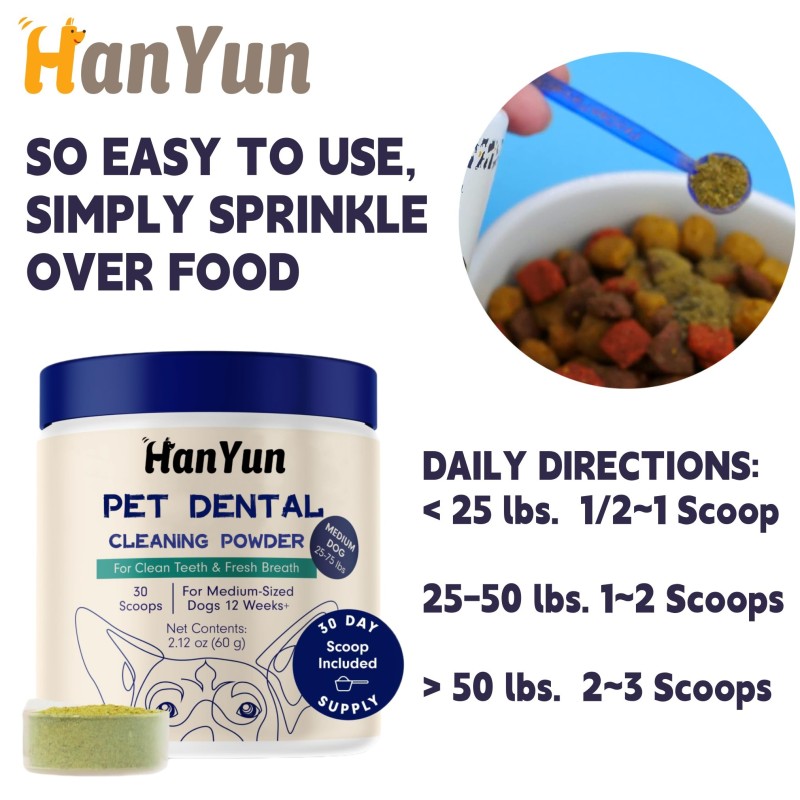 Pet Dental Powder Factory - OEM ODM Dental Powder Oral Care Supplement Fresh Breath Teeth Cleaning