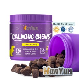 Pet Calming Chews Supplier - Hanyun OEM ODM Anxiety Relief Soft Chews Custom Flavor Dog Supplement