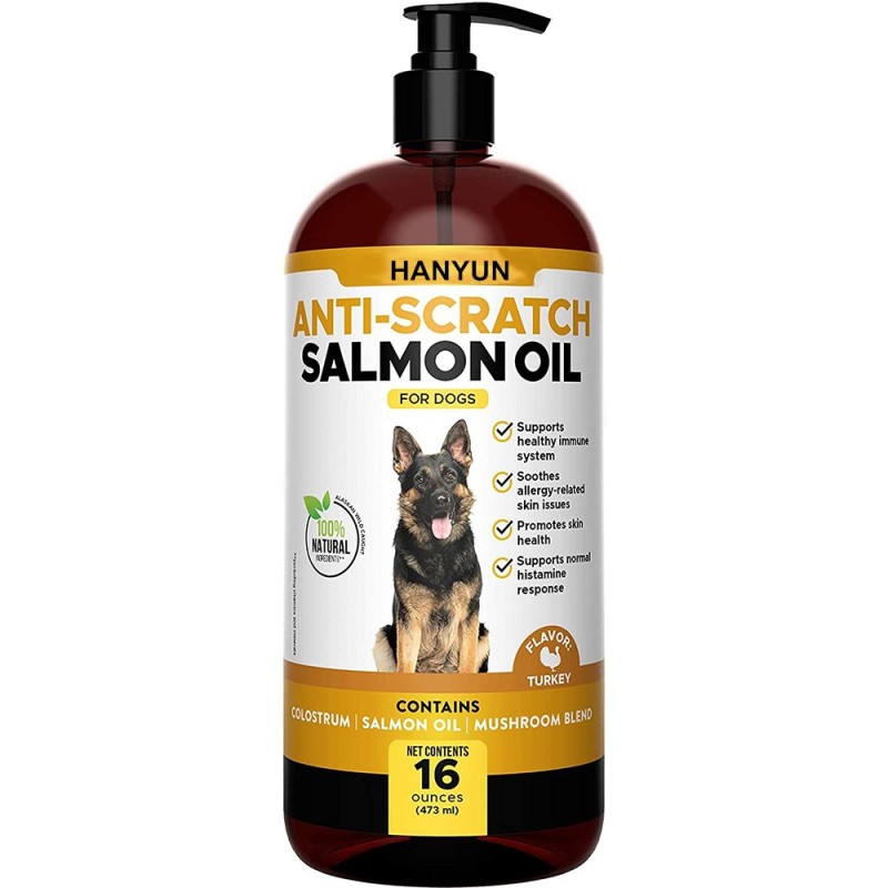 Pet Omega Supplement Supplier - Hanyun Wild Alaskan Salmon Oil with EPA DHA Skin Moisture Immune