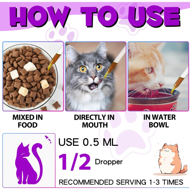 Cat Vitamins Supplier - Custom 15 in 1 Immune Support Liquid Drops