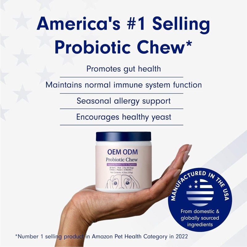 Dog Probiotics Manufacturer - OEM Gut Health Digestive Soft Chews