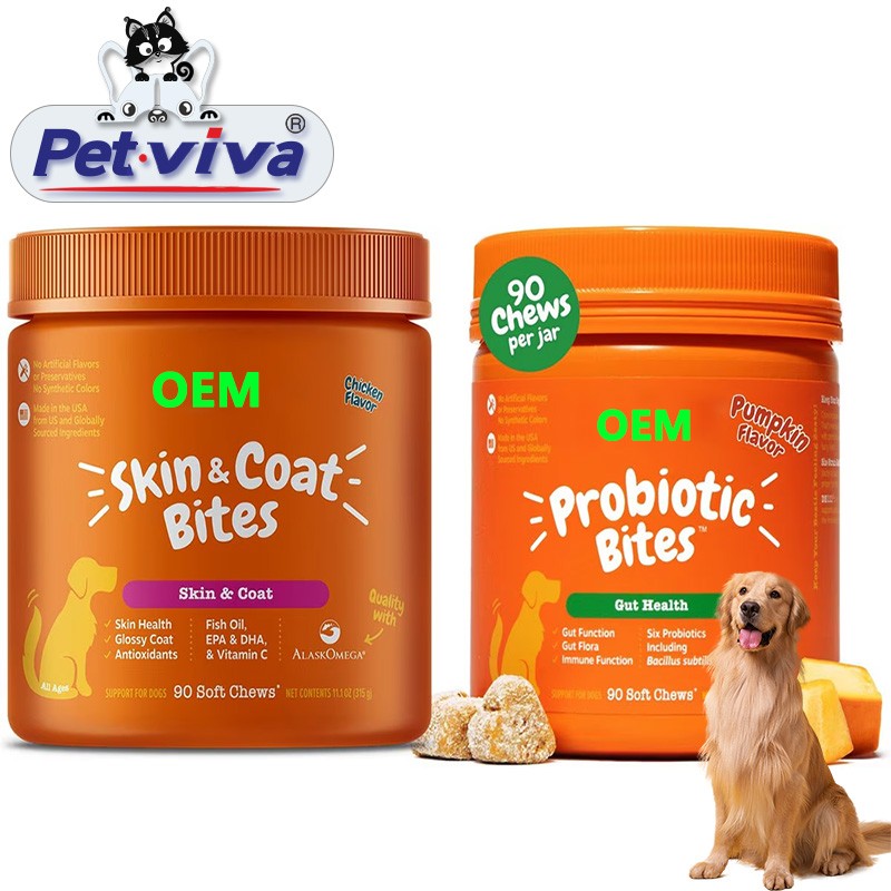 Dog Supplements Manufacturer - Custom Fish Oil Vitamin C Probiotic Bites