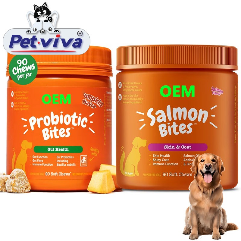 Dog Supplements Manufacturer - Custom Fish Oil Vitamin C Probiotic Bites