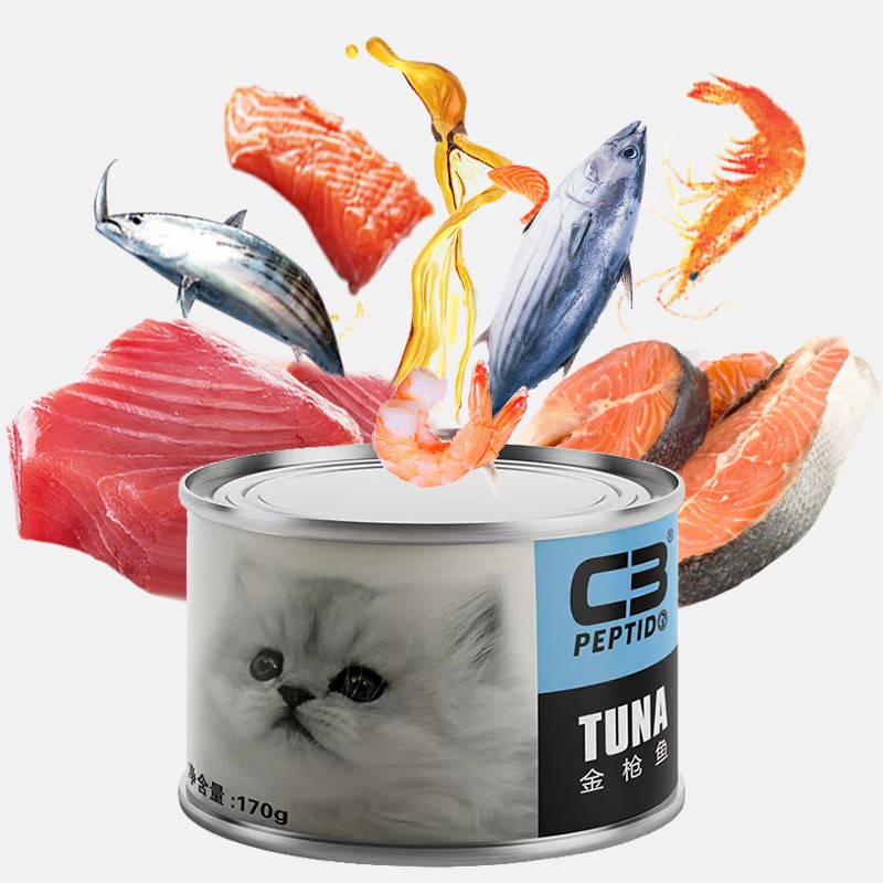 Pet Canned Food Supplier - OEM Newest Hot Sale Peptido 170g Tuna Cat Canned Chicken Flavor