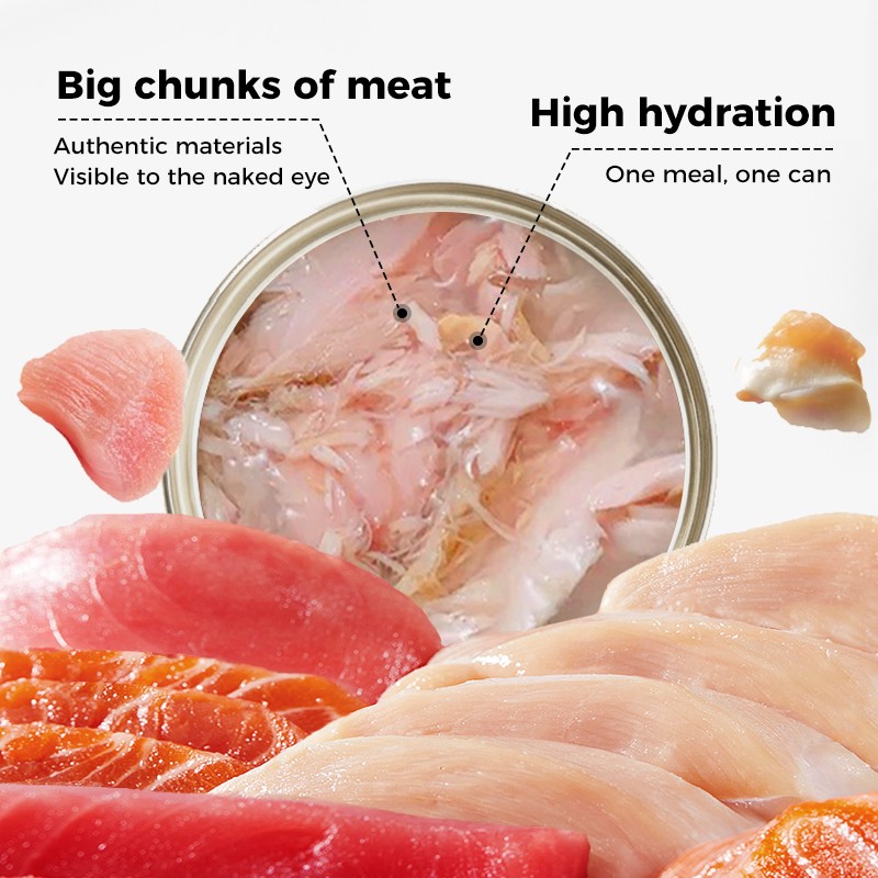 Pet Canned Food Manufacturer - Finest Price Factory Supply Peptido 170g Tuna Cat Canned Snacks