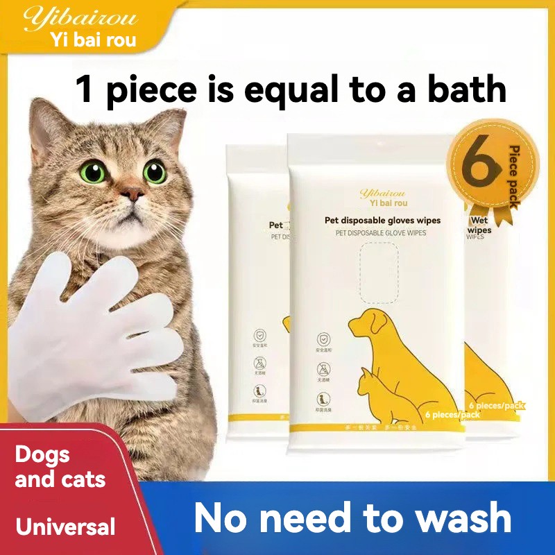 Pet Wet Wipes Factory - Custom Biodegradable No-Washing Grooming Glove