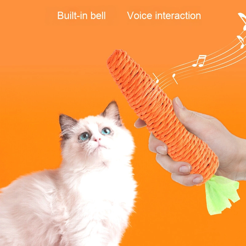 Pet Cat Toy Supplier - OEM Eco-Friendly Carrot Squeak Interactive