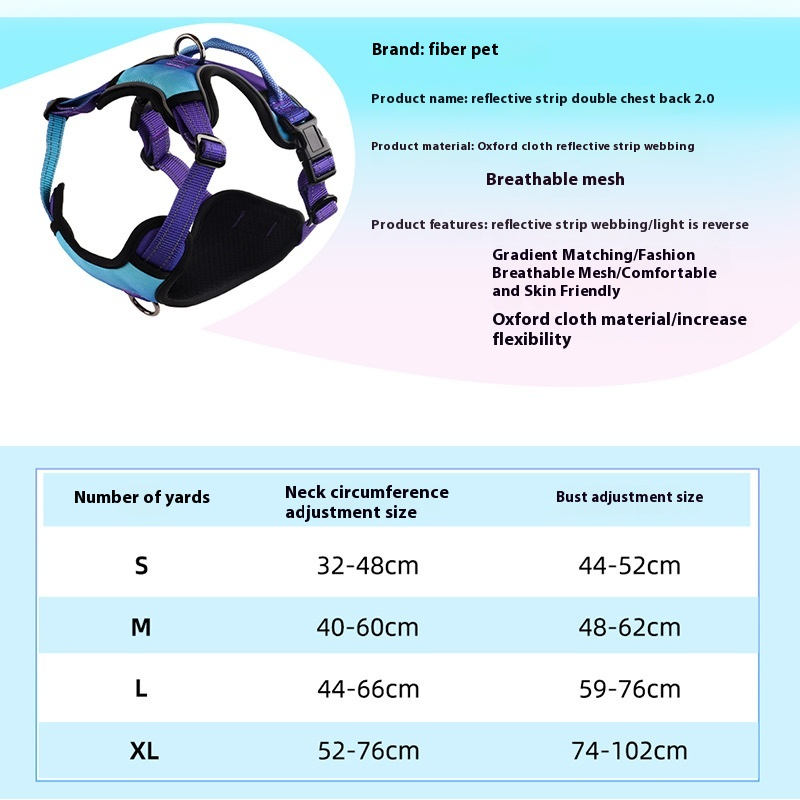 Pet Harness Factory - Custom Reflective Nylon Chest Back Leash