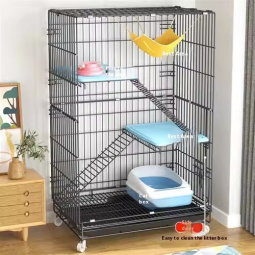 Cat Villa Manufacturer - OEM 4-Storey Iron Folding Kennel