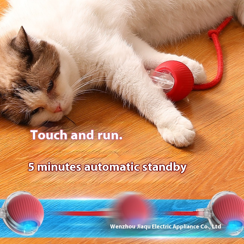 Cat Toy Manufacturer - OEM Automatic Silicone Jumping Rope Ball