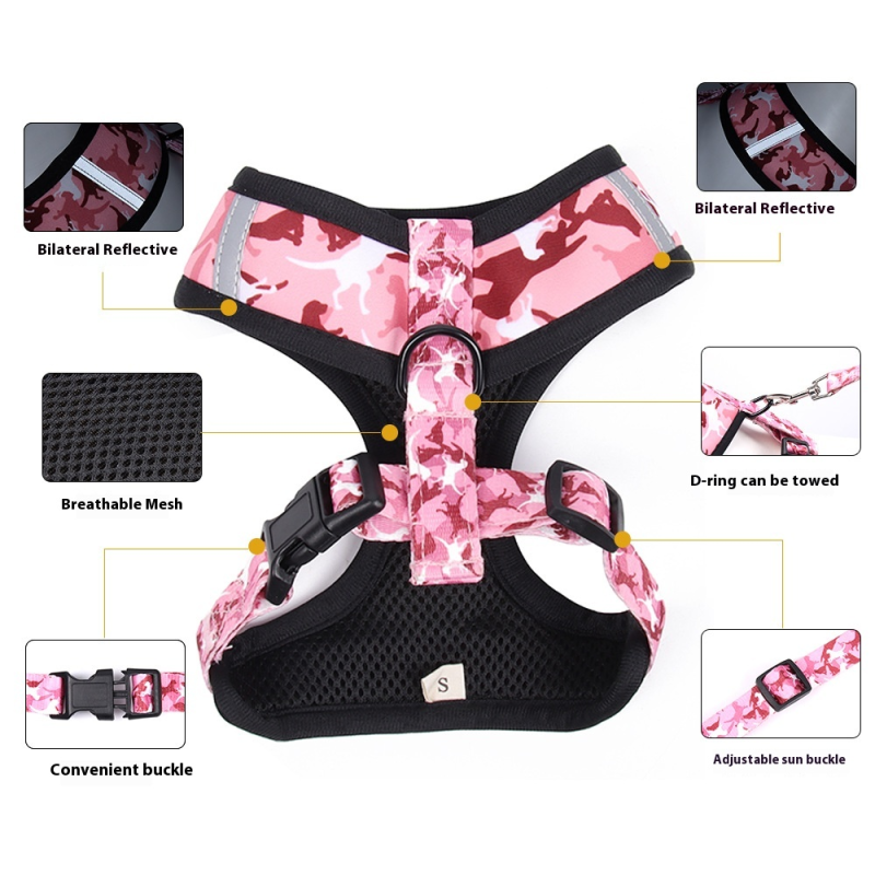 Dog Harness Suit Manufacturer - Custom Polyester Reflective Vest Rope