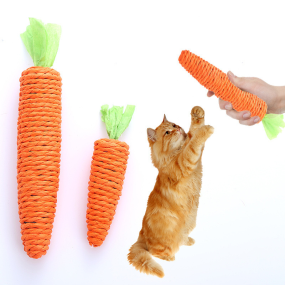 Pet Cat Toy Supplier - OEM Eco-Friendly Carrot Squeak Interactive
