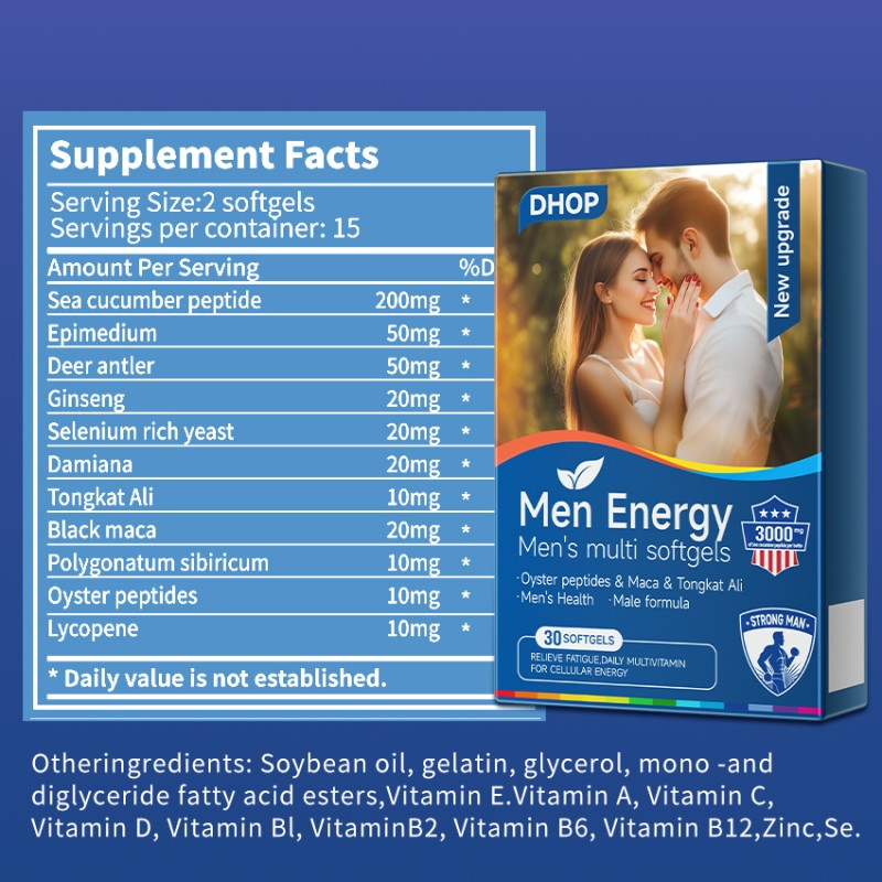 Maca Root Capsules Manufacturer - OEM Custom Men Energy Supplement