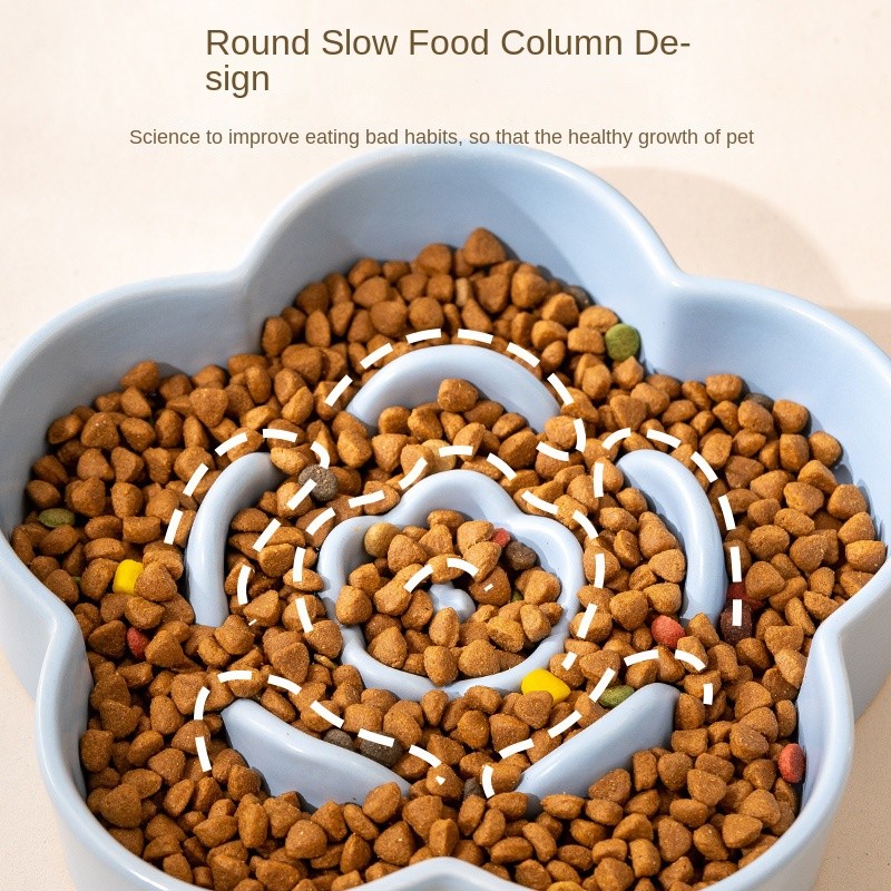 Pet Bowl Manufacturer - Ceramic Slow Food Pet Bowl Medium Large Pets Eco-Friendly Wooden Rack