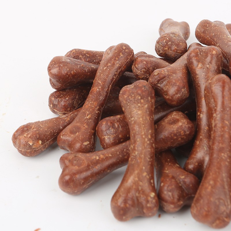 Dog Treats Factory - Interactive Chew Treats Bite-Resistant Bone Head Training Pet Snacks Chicken Beef