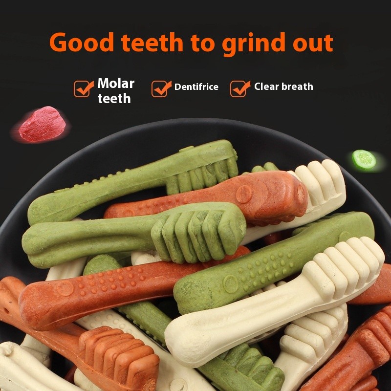 Dog Dental Treats Supplier - OEM Molar Teeth Bone Chew Snack Training Stick Dog Dental Treats
