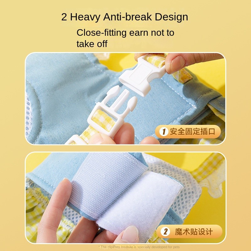 Pet Harness Factory - XS Size Cute Animal Pet Harness for Dogs Cats Button Closure Vest Anti-Break Traction
