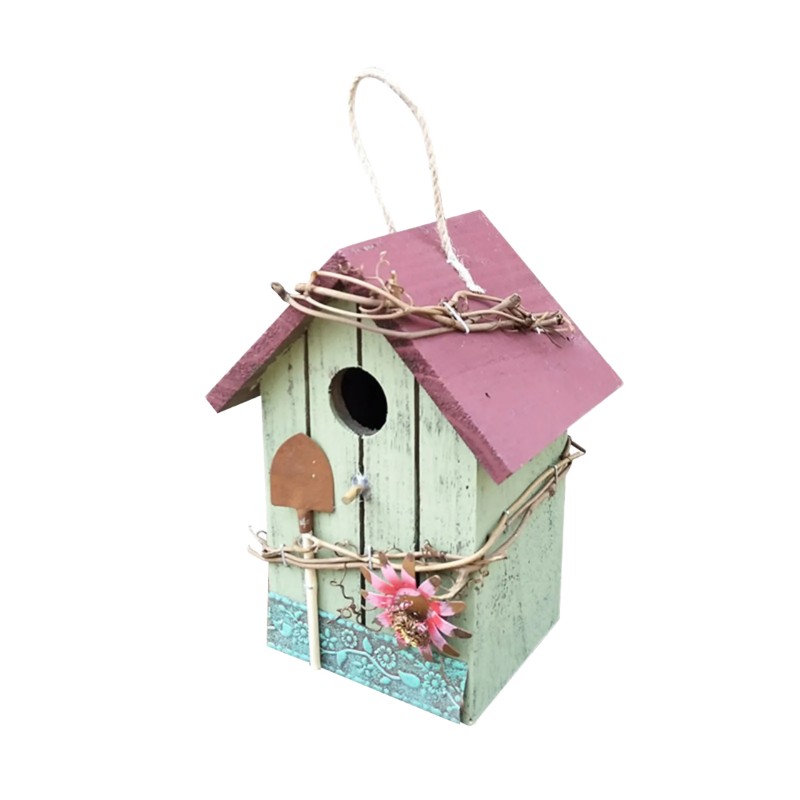 Bird House Manufacturer - Factory Direct Supply Luxury Pastoral Style Wooden Cabin Outdoor Pendant