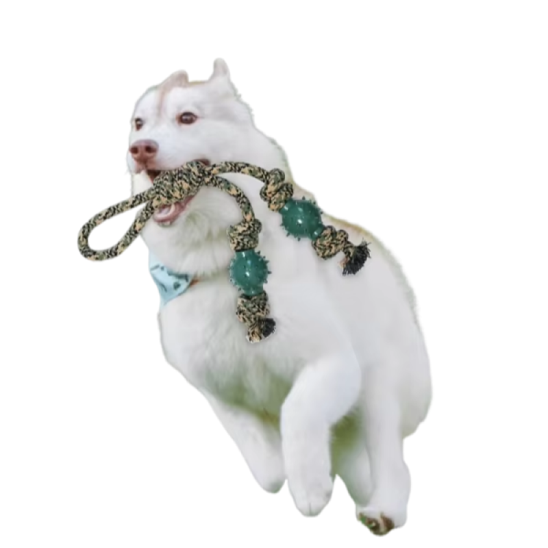 Dog Rope Toy Manufacturer - Dog Toy Bite Rope Camouflage Cotton Rope Ball Large Dogs Molar Bite Resistant