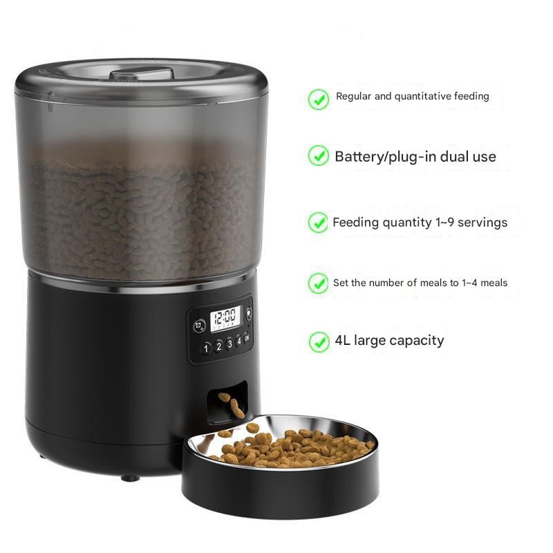 Cat Feeder Manufacturer - Automatic Cat Feeder Cat Food Dispenser 4L Intelligent Remote WIFI Pet Meal Machine