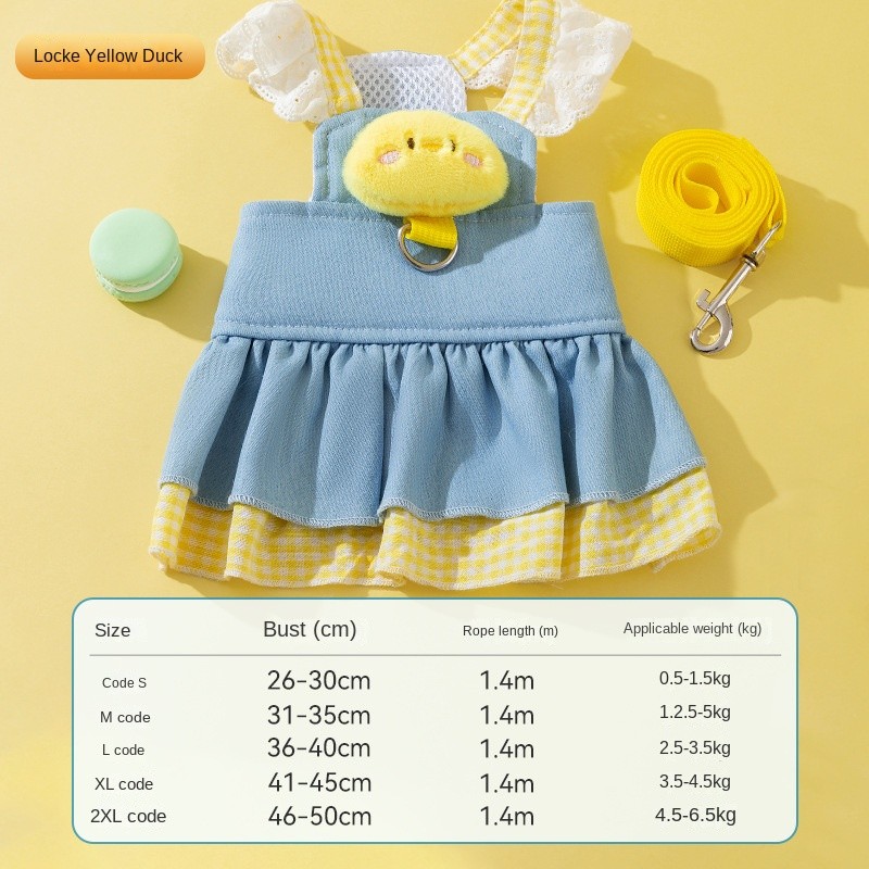 Pet Harness Factory - XS Size Cute Animal Pet Harness for Dogs Cats Button Closure Vest Anti-Break Traction