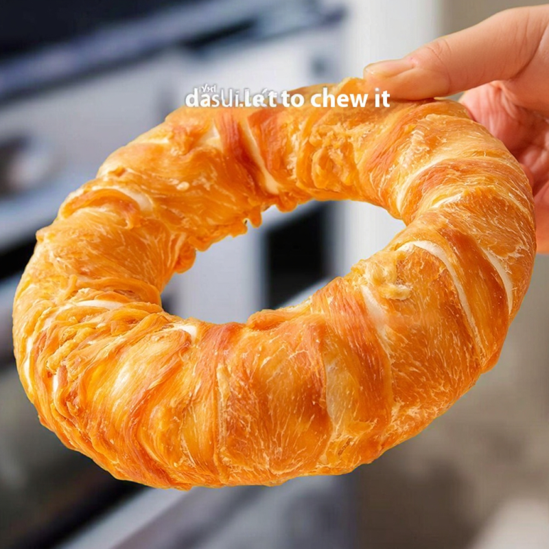 Dog Chew Treats Manufacturer - Freeze-Dried Chicken Cowhide Donut Treats for Small Large Breeds Beef