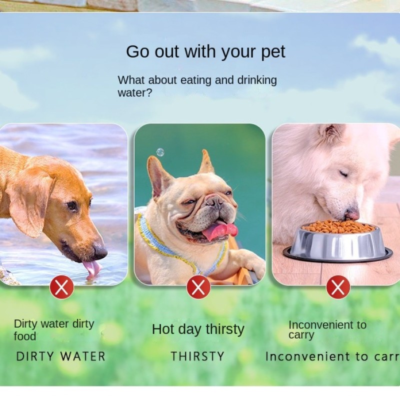 Pet Bowl Supplier - Cross-Border Outdoor Travel Dog Bowl Portable Telescopic Folding TPE Plastic Manufacturer